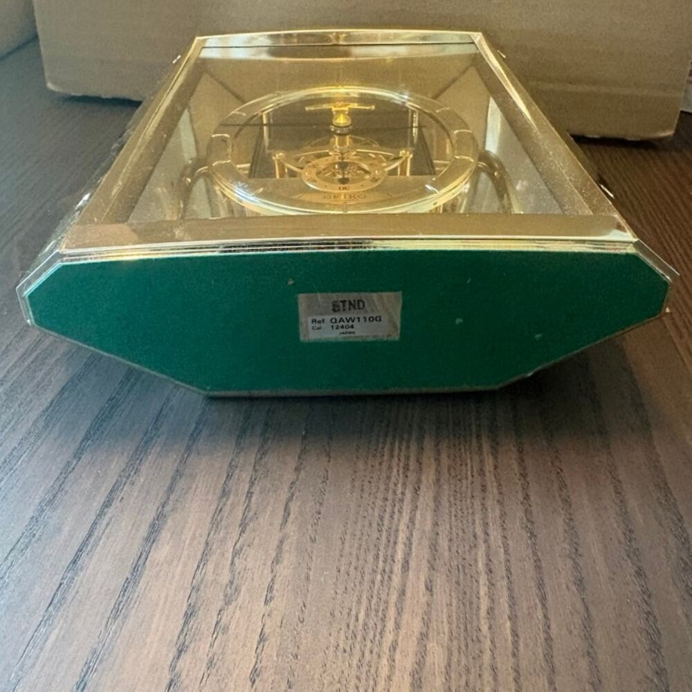 Vintage Seiko Quartz Skeleton Mantle/Desk Table Clock QAW110 G Working - Picture 8 of 9